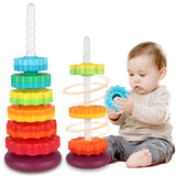 Torre a Spirale Rotante Impilabile per Bambini