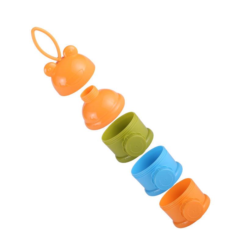 Boite doseuse poudre de lait multicolore pour bébé