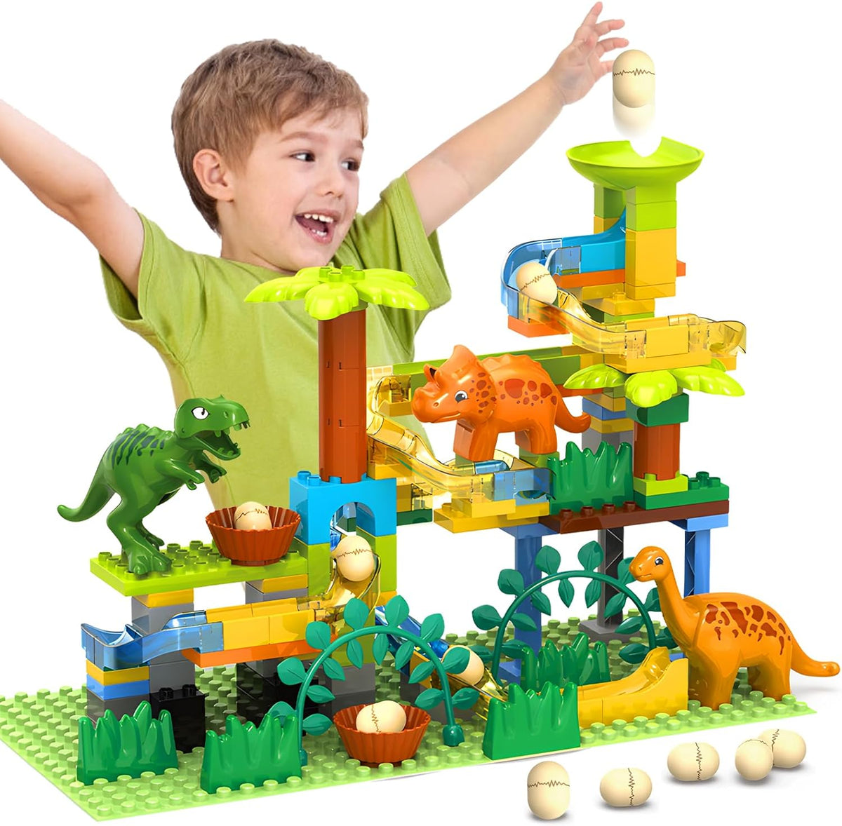 Dinosaur Marble Run for Kids