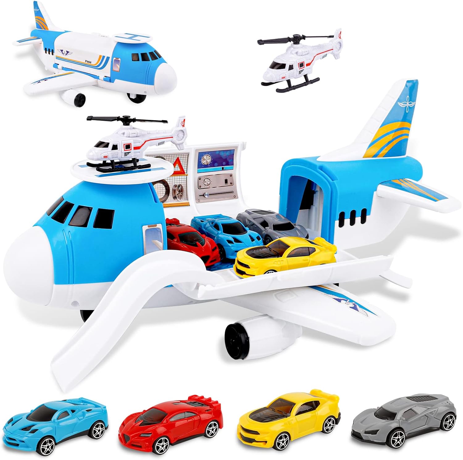 Giocattolo Aereo da Carico per Bambini Trasportatore di Auto