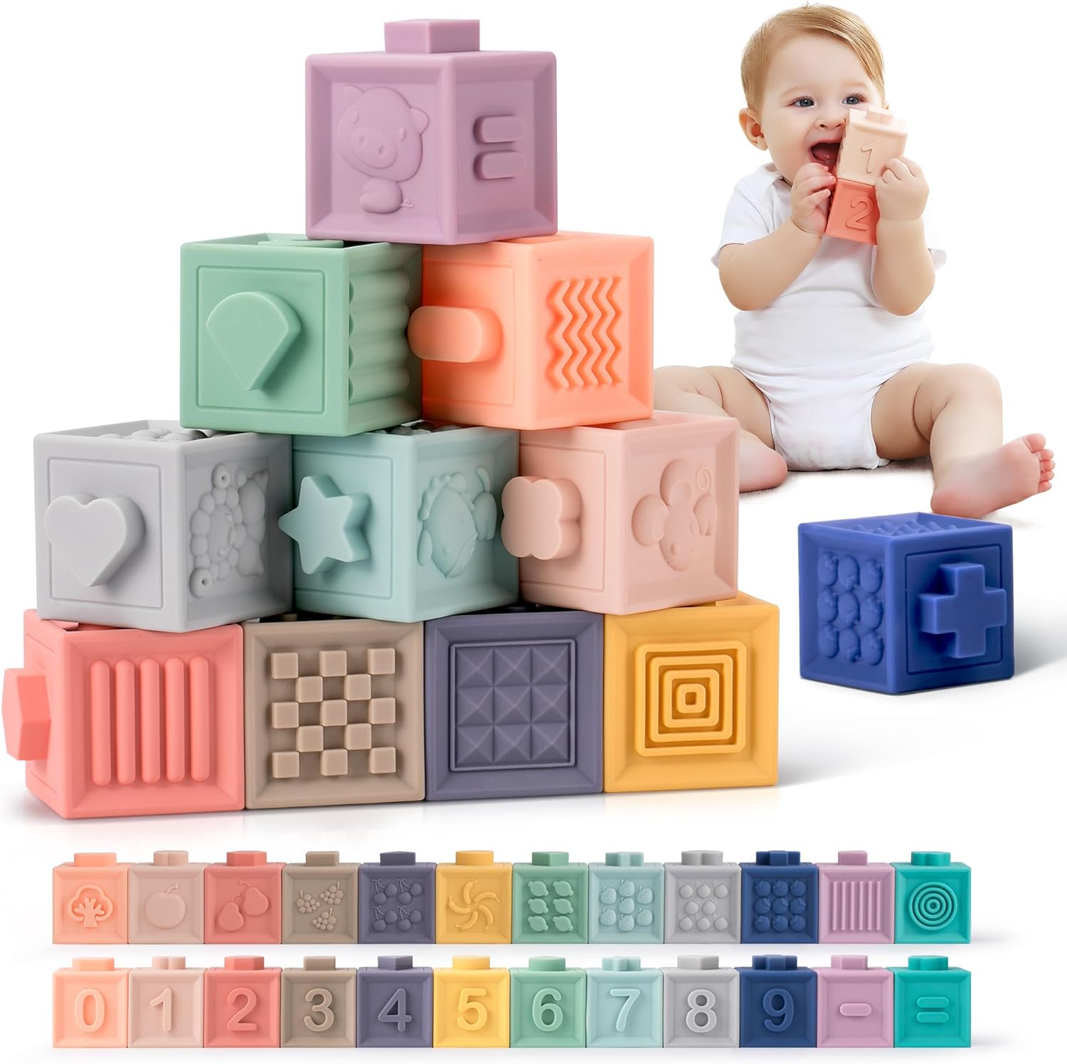 Cubetti Sensoriali Impilabili per Neonati
