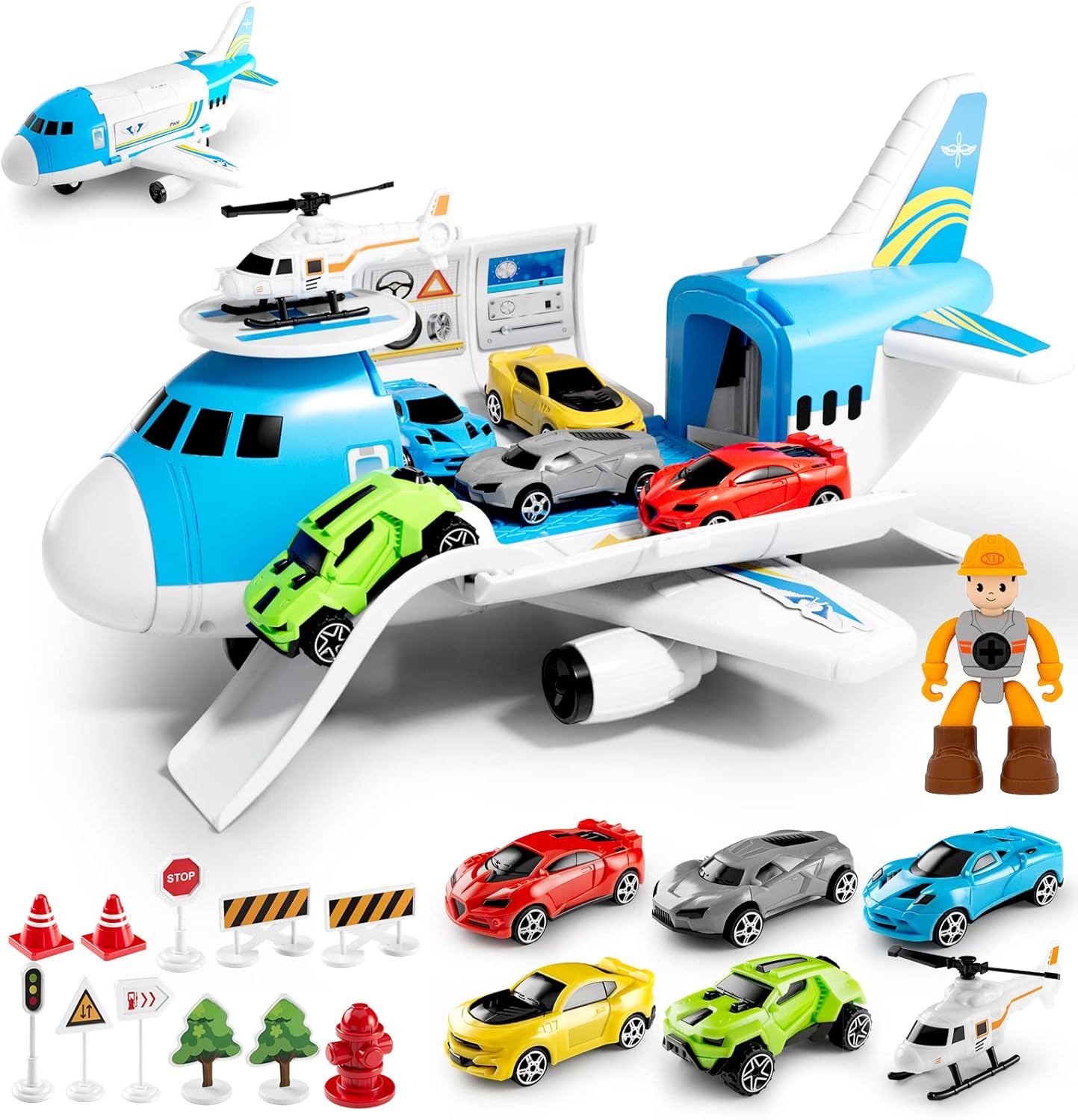 Giocattolo Aereo da Carico per Bambini Trasportatore di Auto