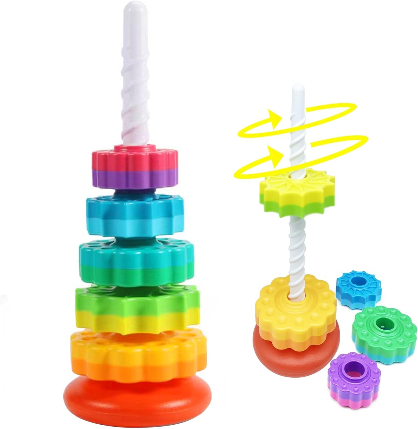 Torre a Spirale Rotante Impilabile per Bambini