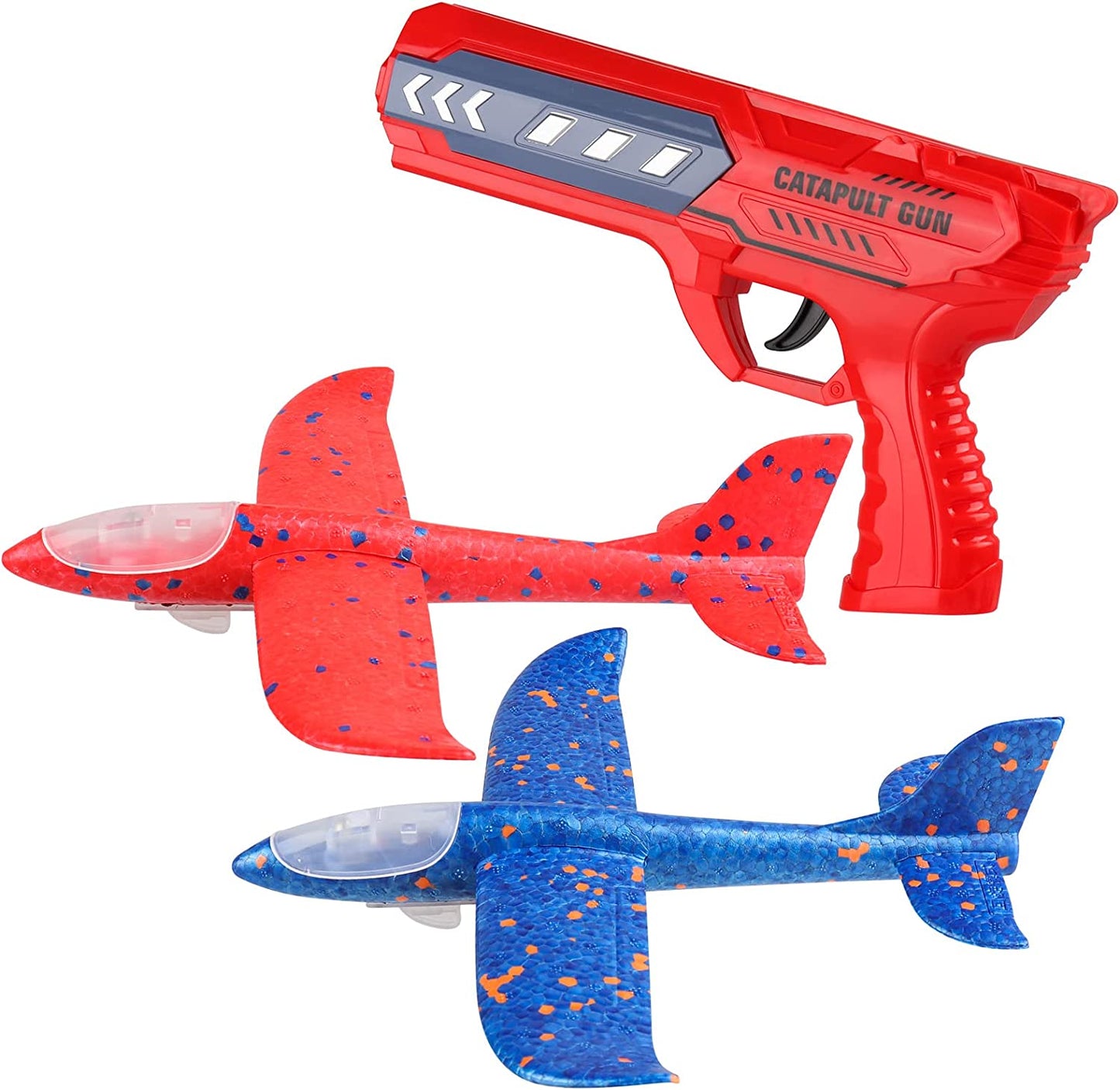 Aereo in polistirolo con pistola lanciatore