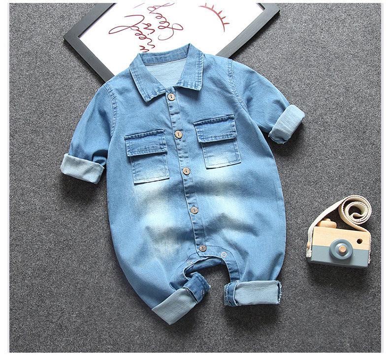 Denim romper for baby