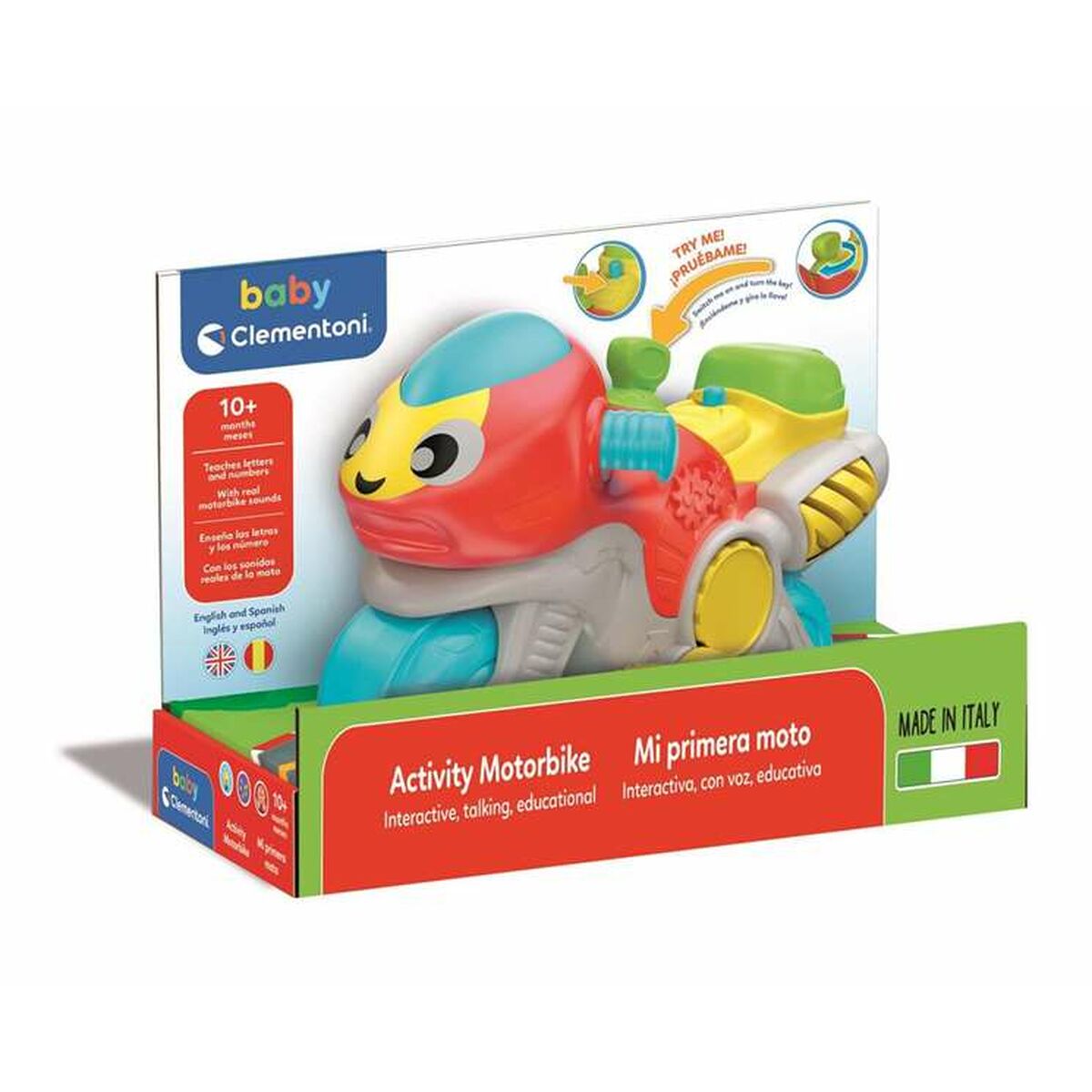 Motocicletta senza pedali Clementoni Multicolore 30 x 21 x 13 cm