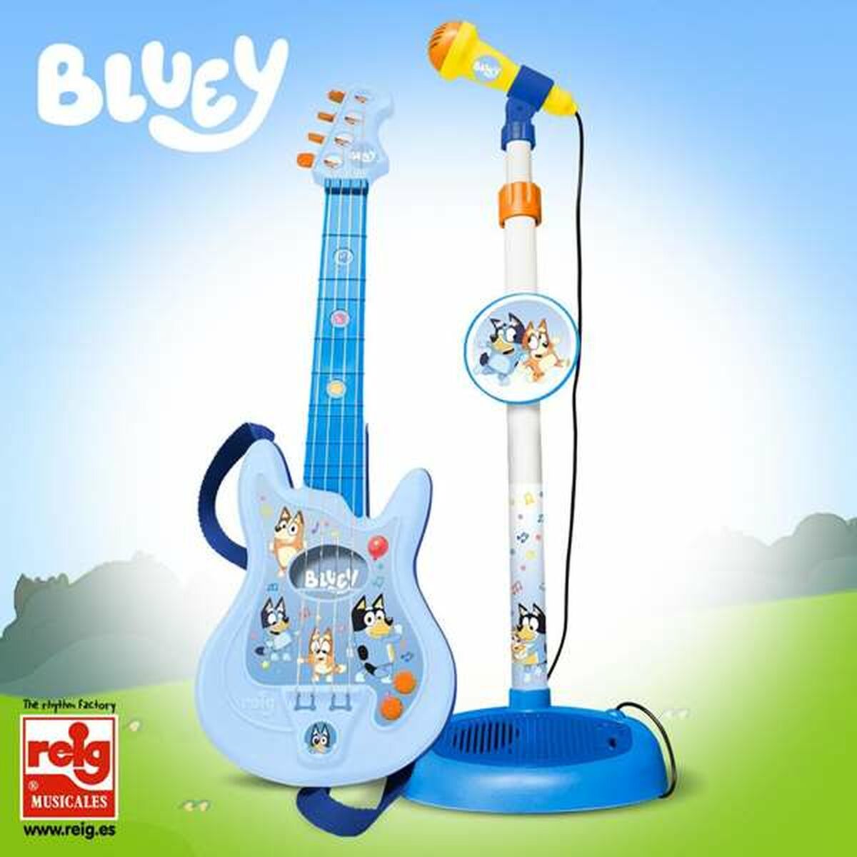 Bluey Adjustable Guitar for Kids Microphone 60 x 30 x 17 mm