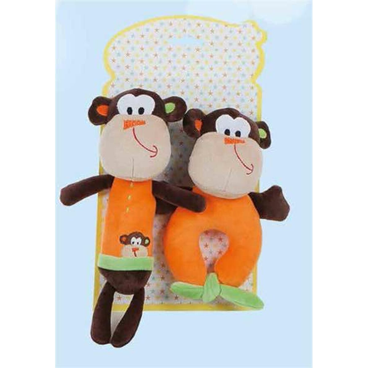 Peluche Sonaglio 2 Unità Scimmia 18 cm