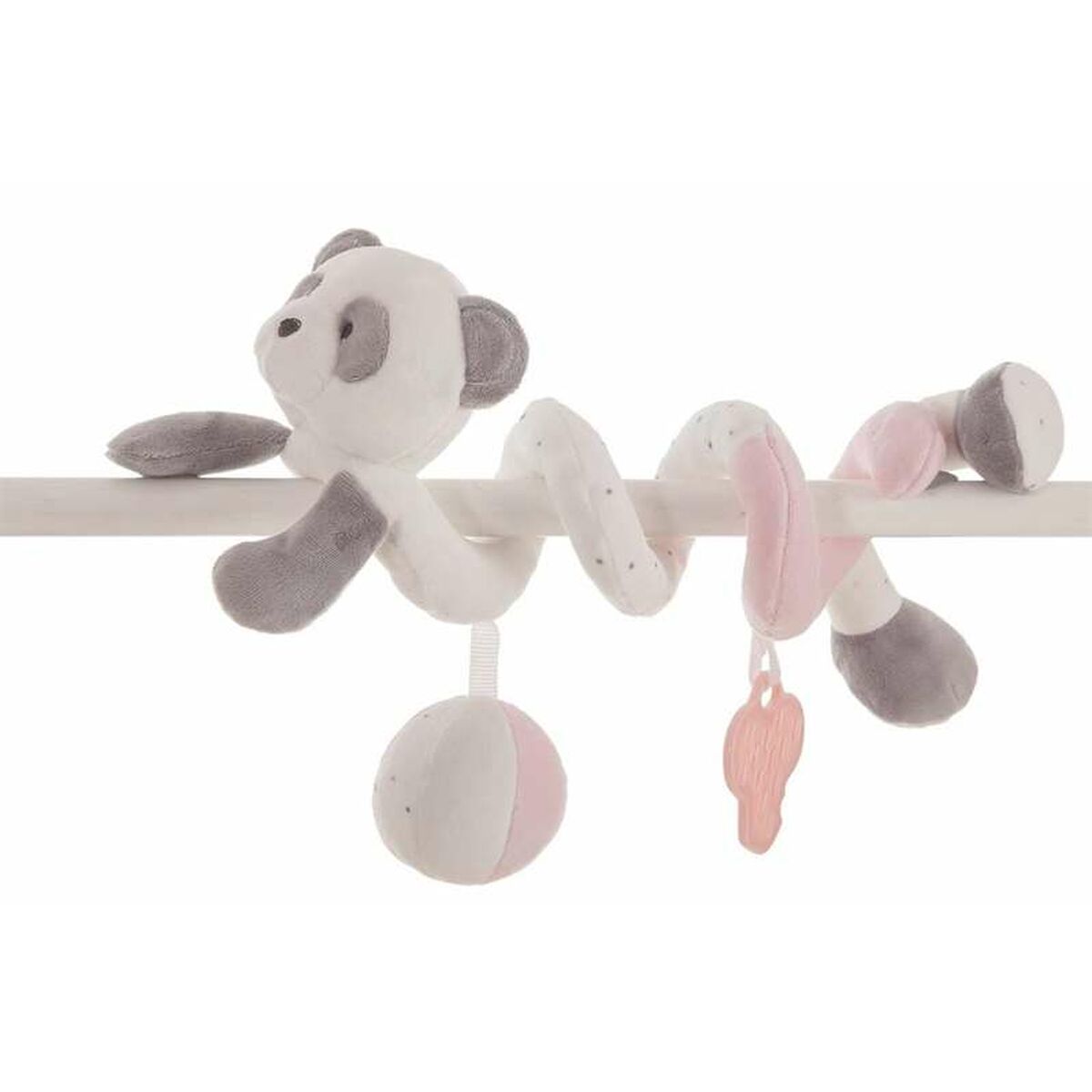 Spirale d'activités 25 cm Ours Panda Rose