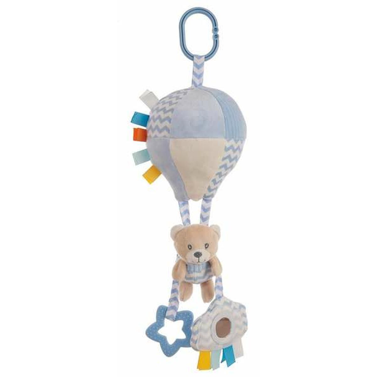 Plush Rattle Activity Blue Balloon Bear 40 cm