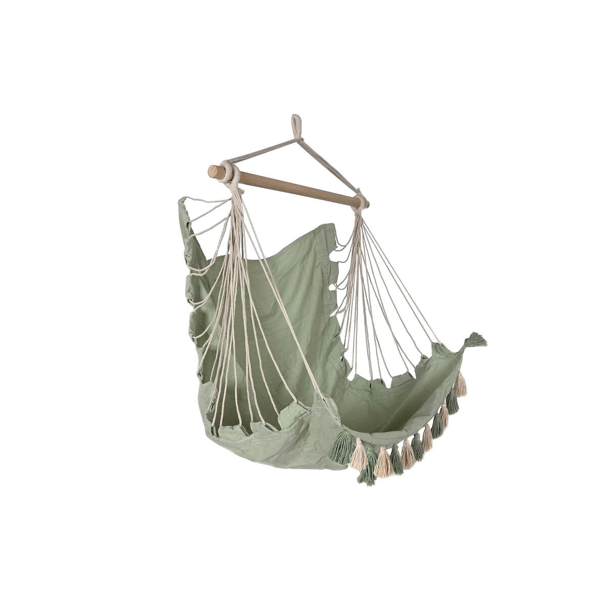 Sedia da giardino Home ESPRIT Verde Cotone Legno 100 x 50 x 135 cm