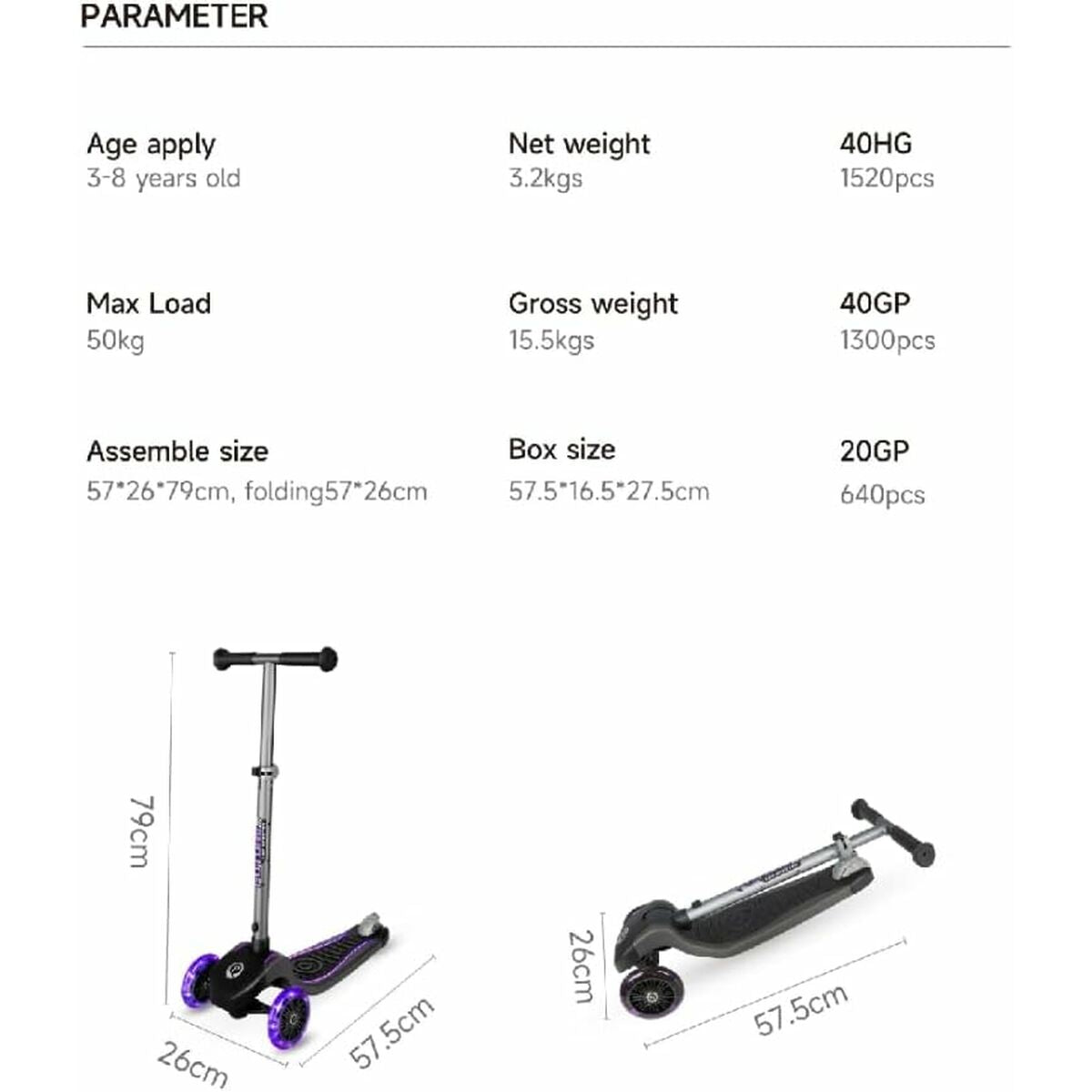 Ociotrends Eco Future 3-Wheel Scooter Violet