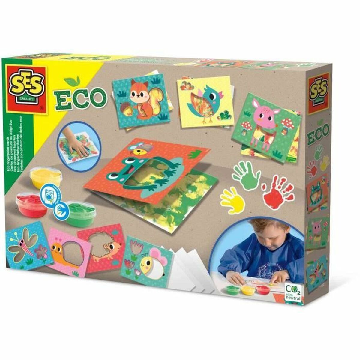 SES Creative Eco Finger Paint Cards Drawing Kit