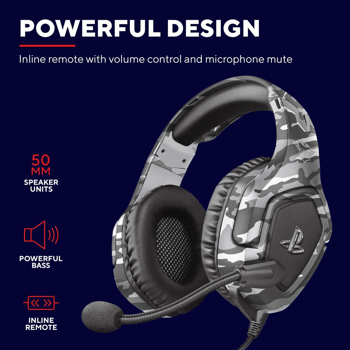 Cuffie Wireless Trust 23531 GXT488 Grigio