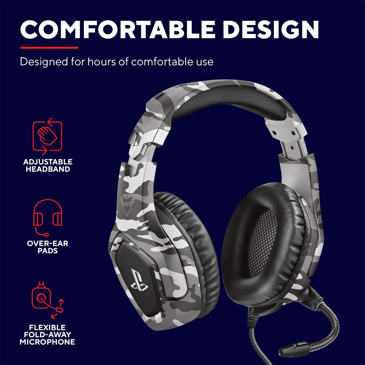 Cuffie Wireless Trust 23531 GXT488 Grigio
