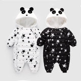 Tuta per bambini - piumino panda stellato