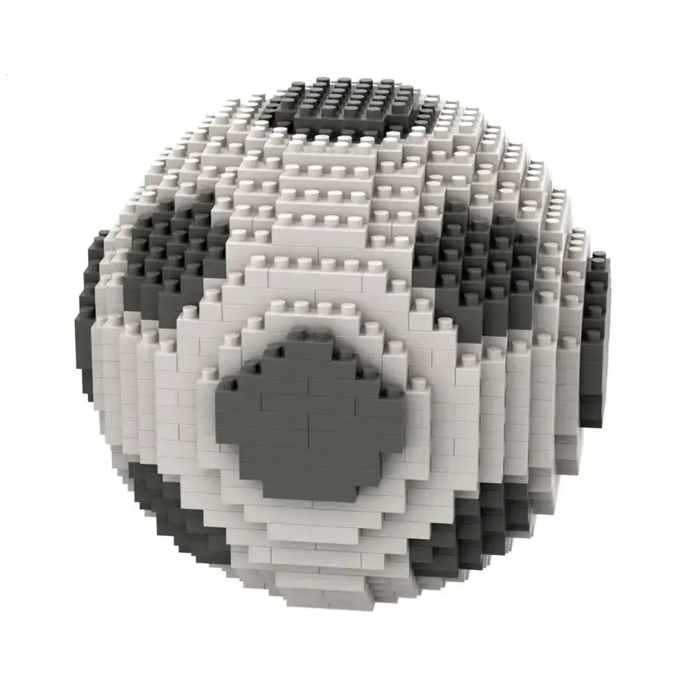 Nanoblock ballon de foot stade panda noir et blanc en briques plastique pour déguisement carnaval