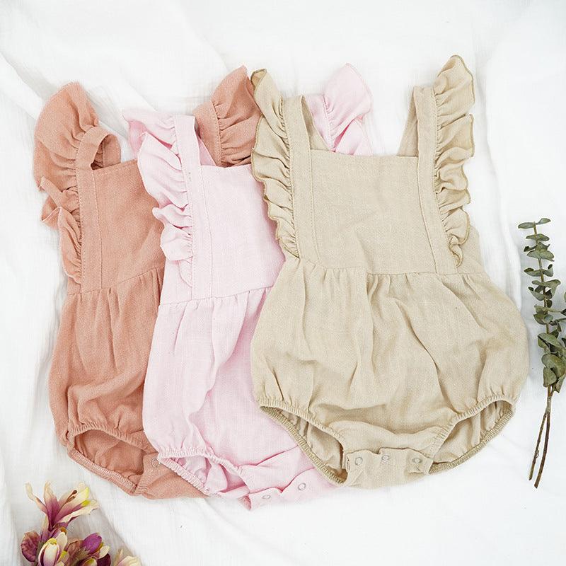 Combinaison robe couleur unies pour bébé