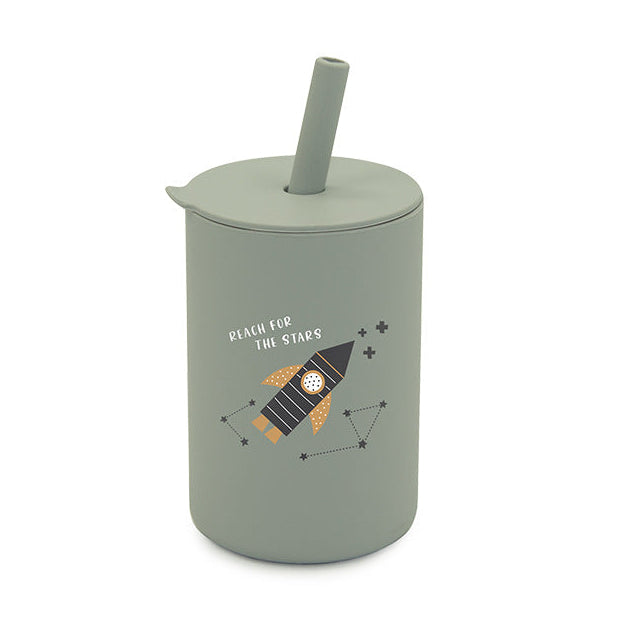 Tasse d’apprentissage Bébé en Silicone avec Paille