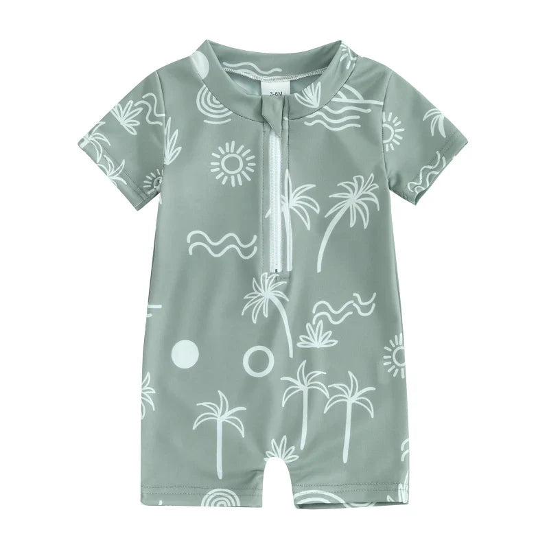 Maillot de Bain Bébé Garçon Manches Courtes