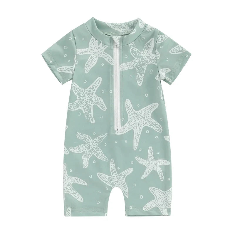 Maillot de Bain Bébé Garçon Manches Courtes