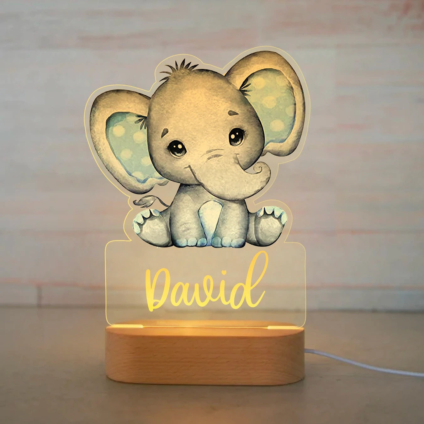 Personalized Baby Night Light with Adorable Animal Designs