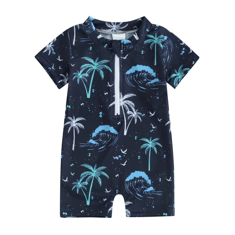 Maillot de Bain Bébé Garçon Manches Courtes