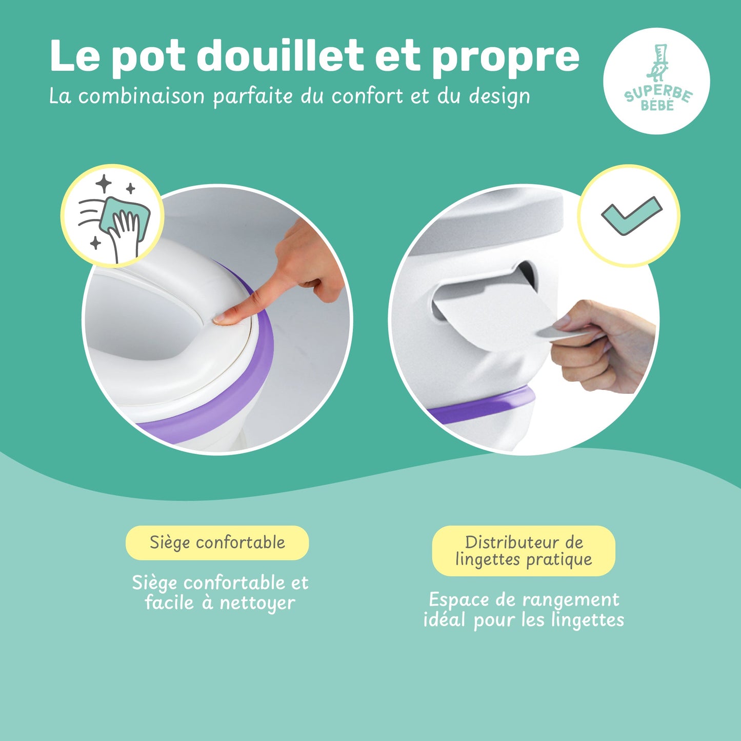 Pot d'apprentissage de la propreté avec bruit de chasse