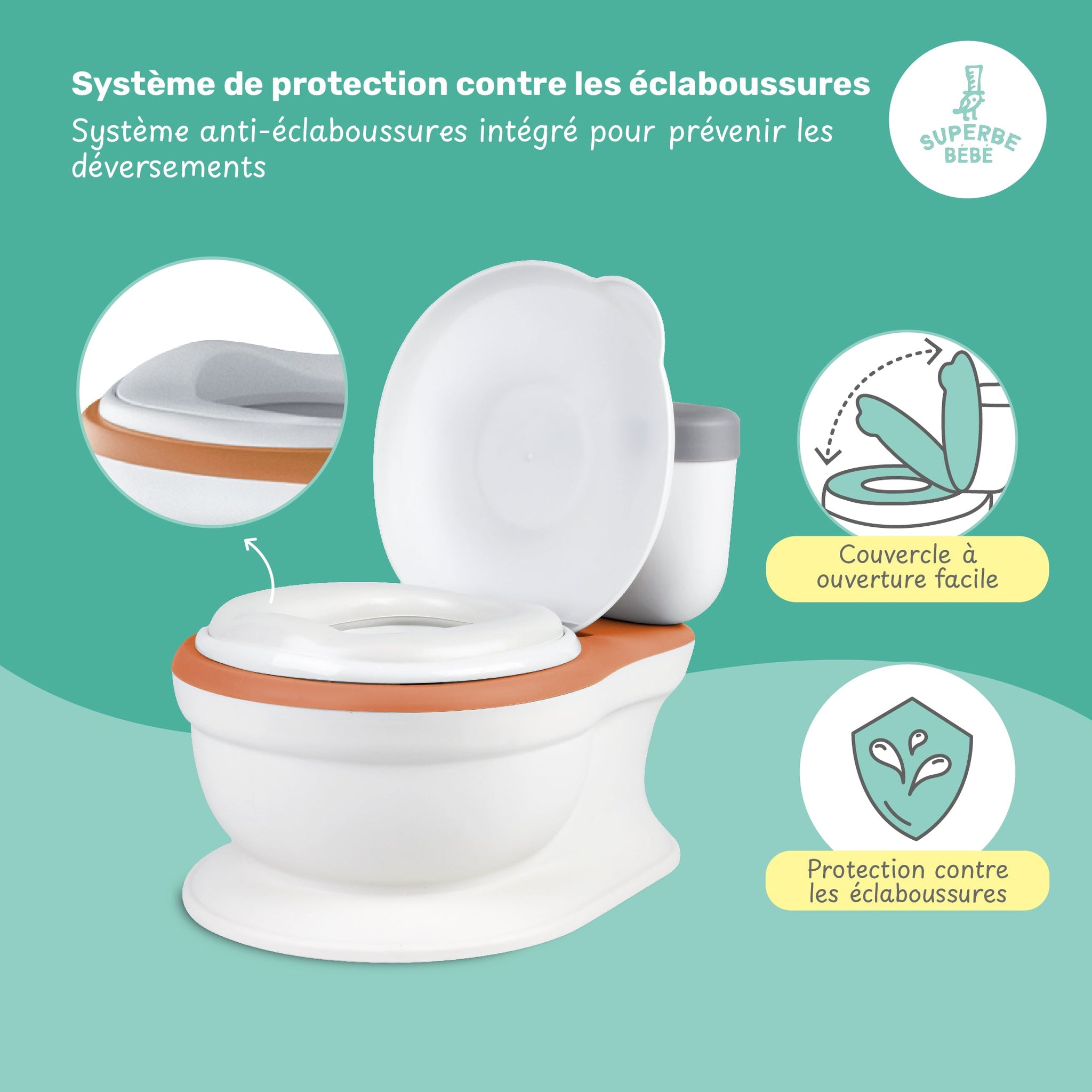 Pot d'apprentissage de la propreté avec bruit de chasse