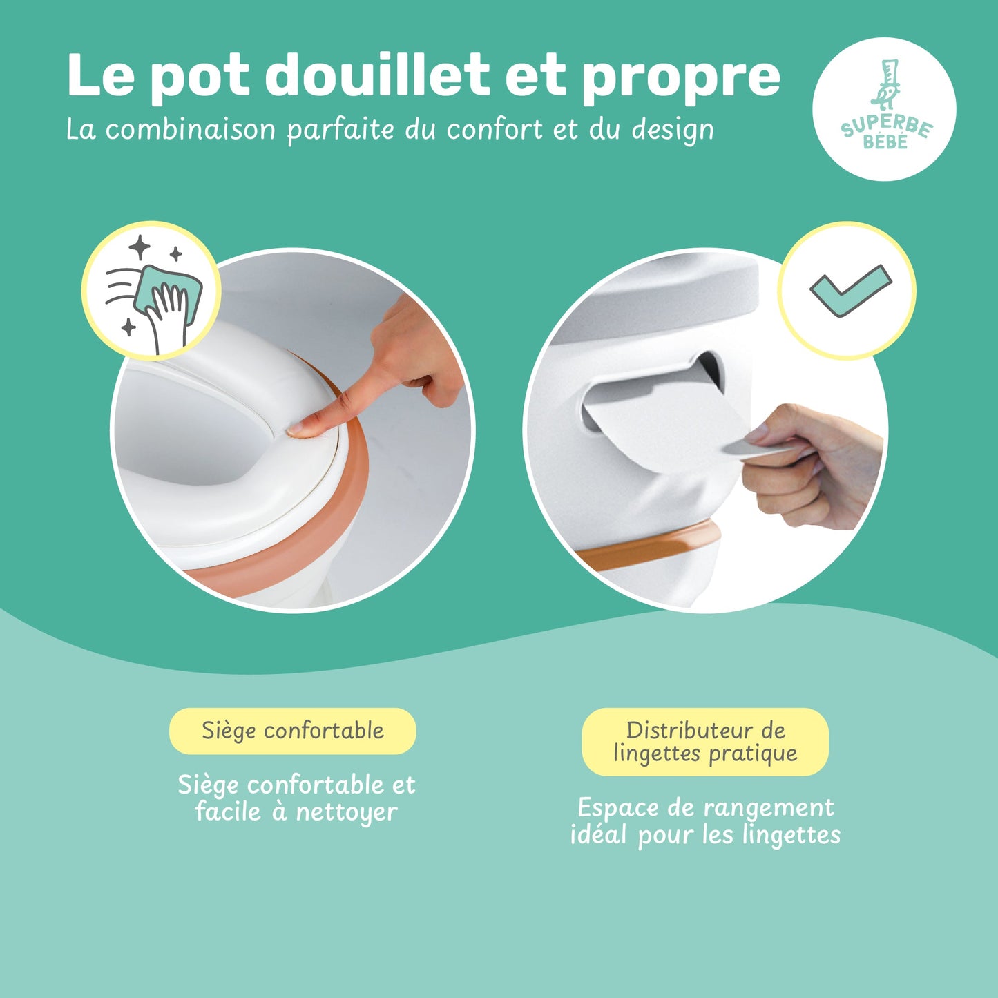 Pot d'apprentissage de la propreté avec bruit de chasse