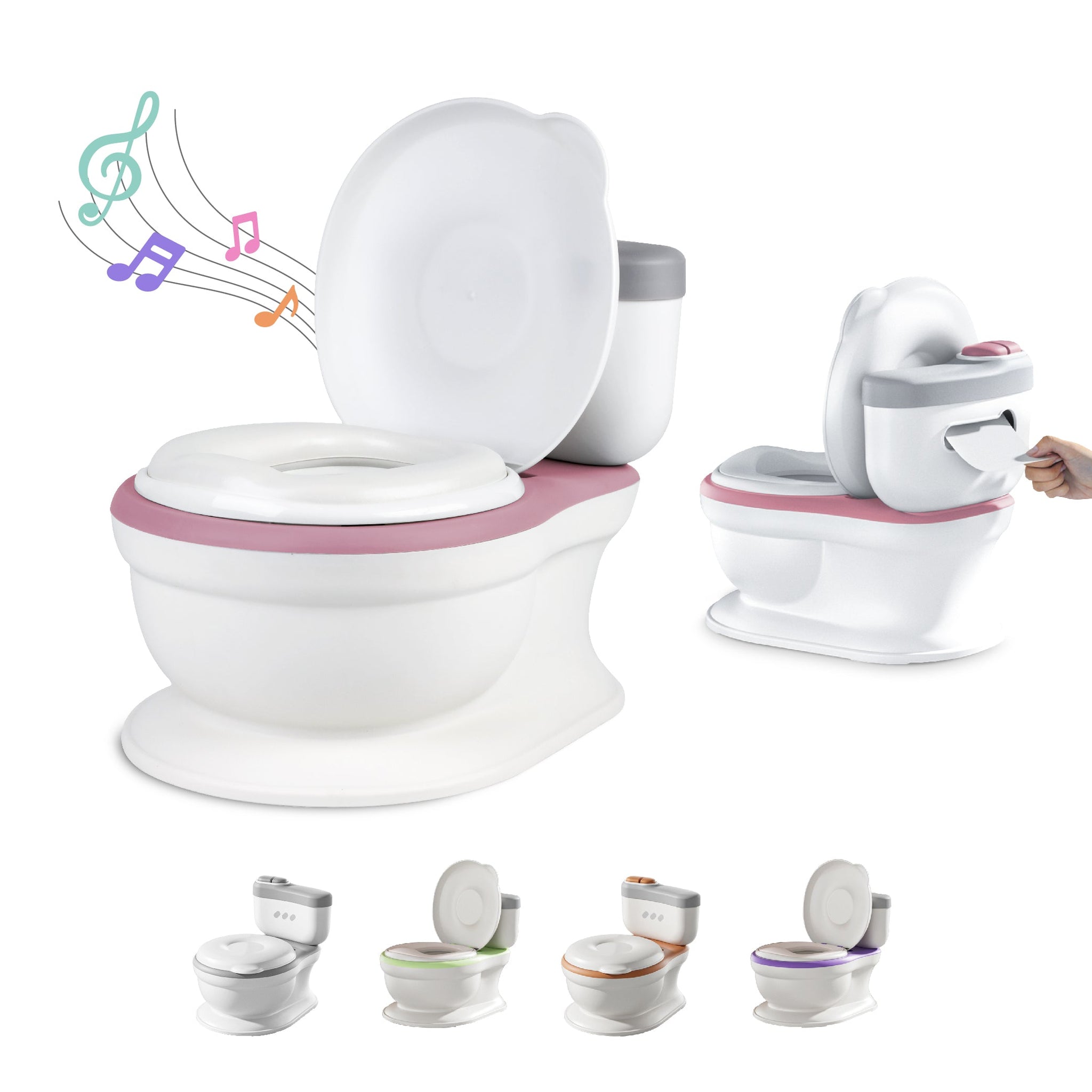 Pot bébé réaliste avec bruit de chasse#couleur_pink