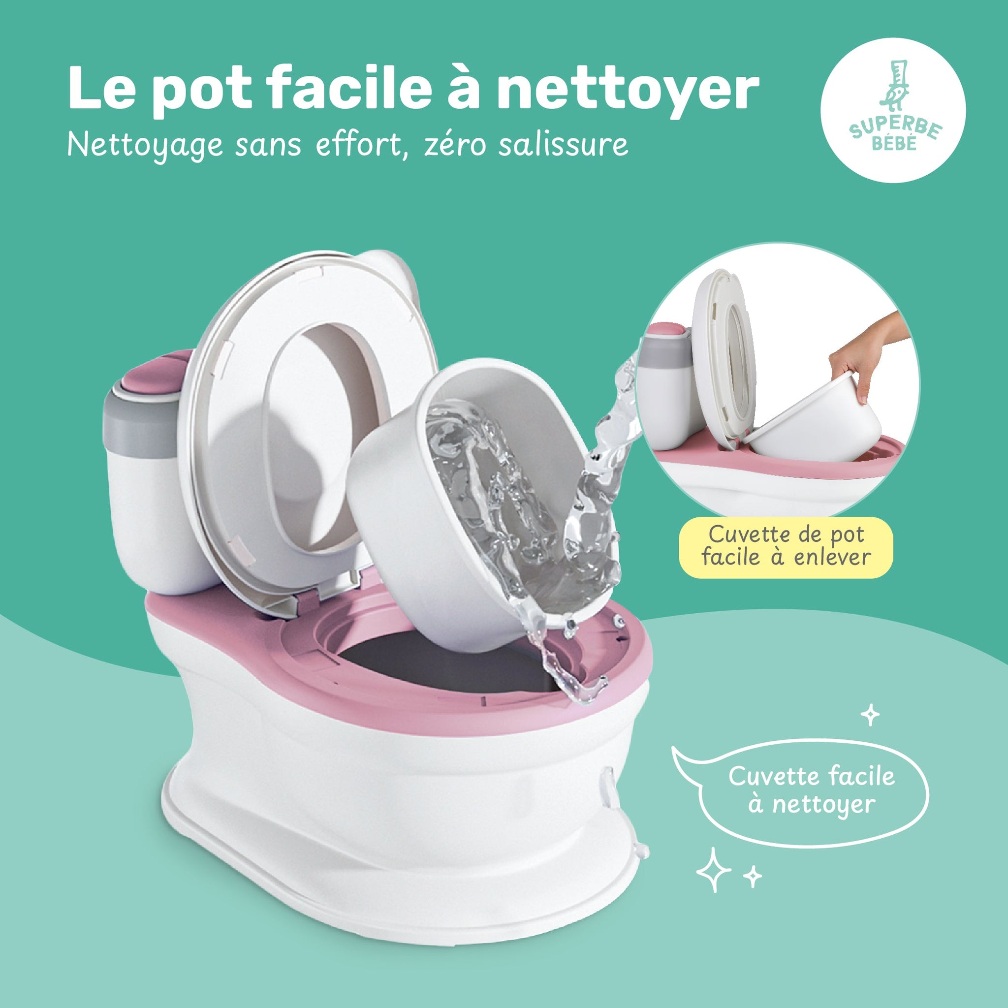 Pot d'apprentissage de la propreté avec bruit de chasse