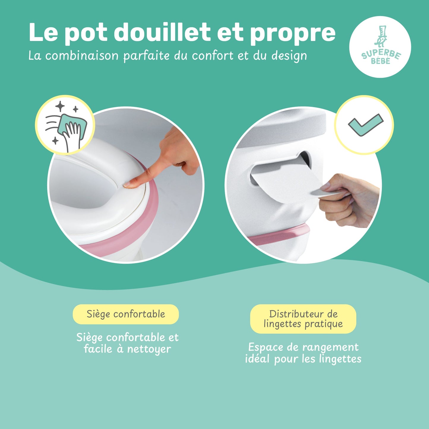 Pot d'apprentissage de la propreté avec bruit de chasse
