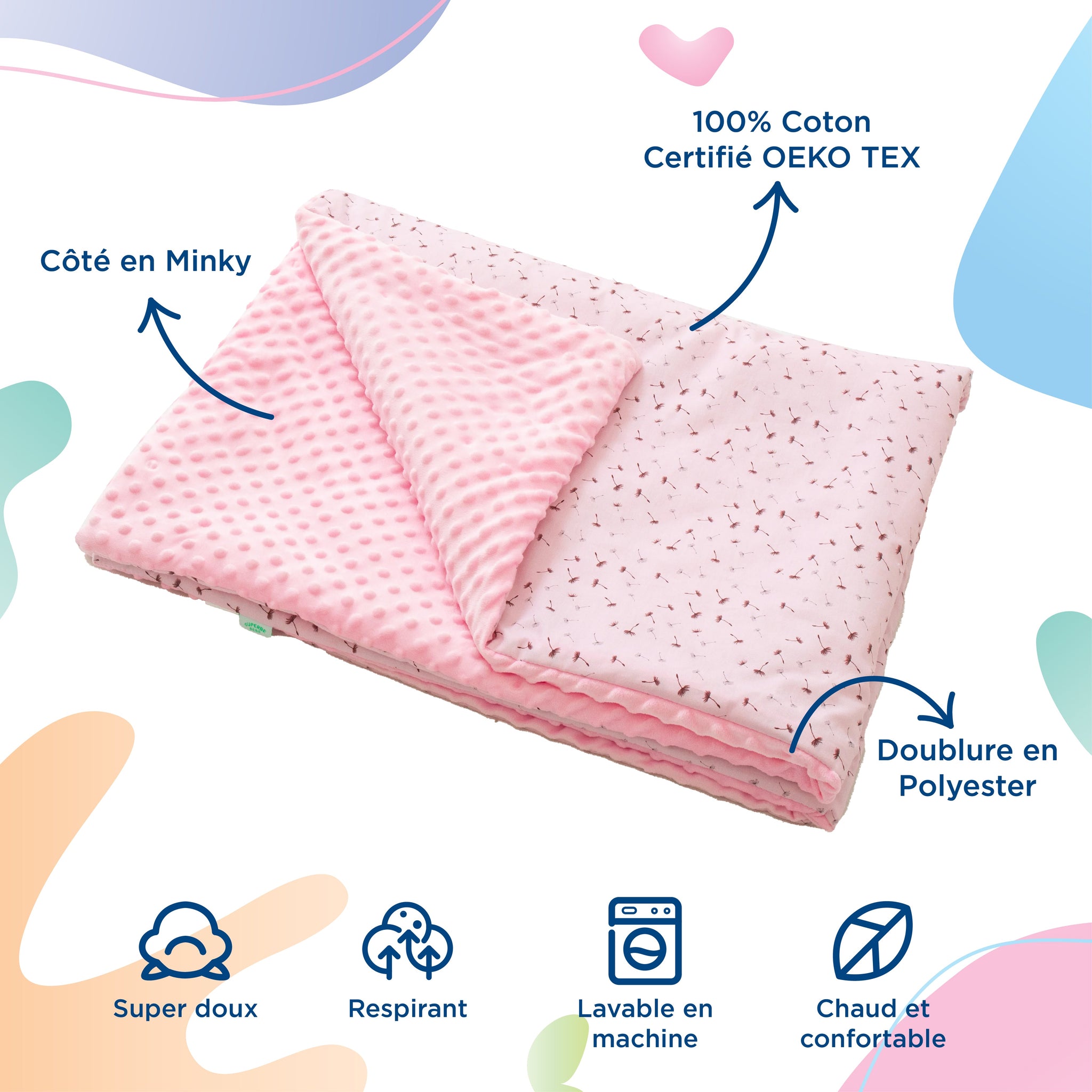 Couverture en Coton et Minky