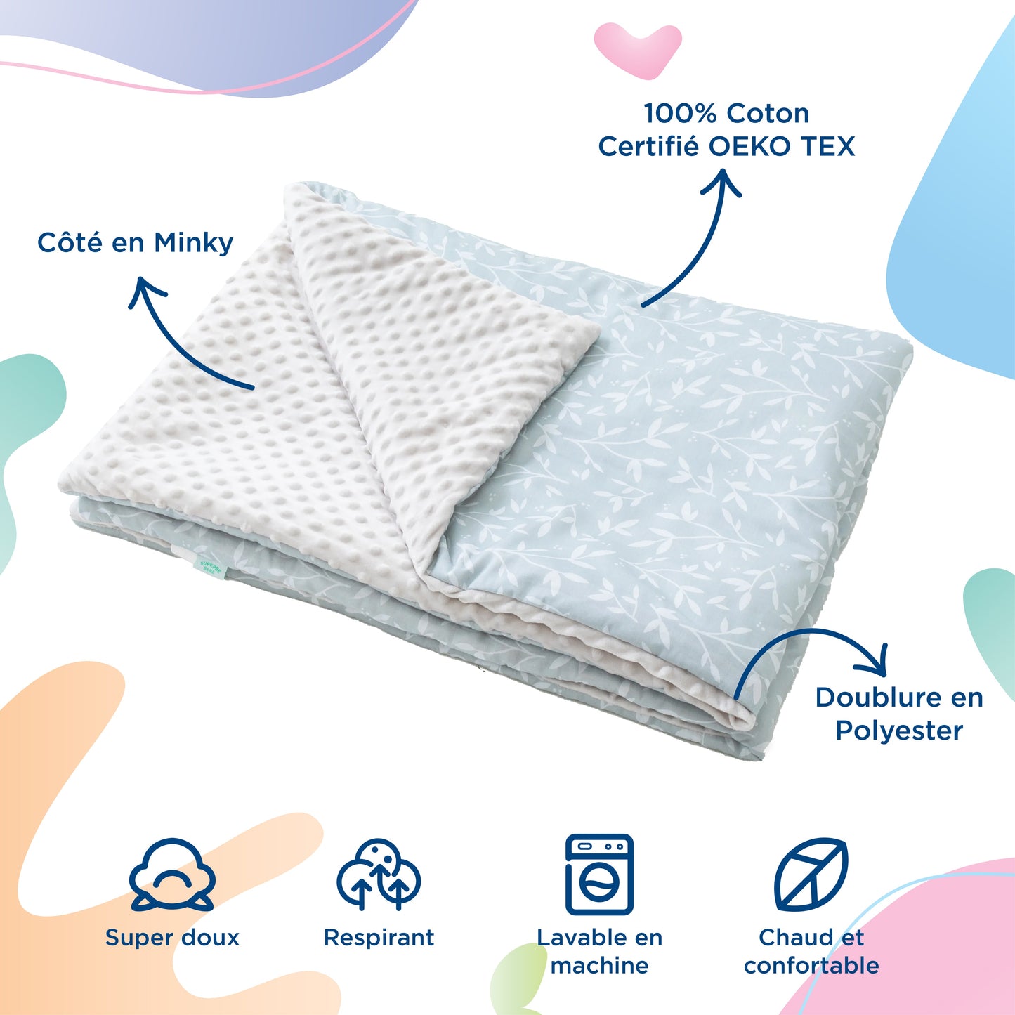 Couverture en Coton et Minky