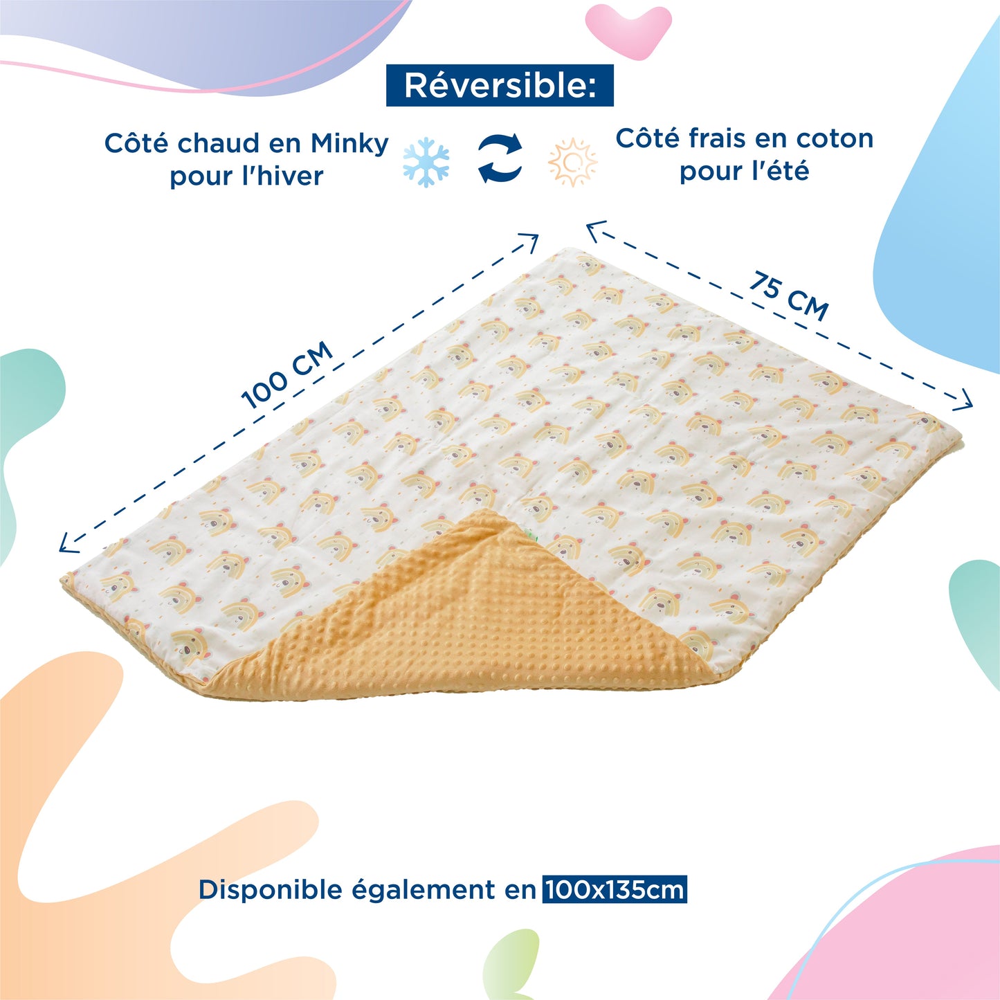 Couverture en Coton et Minky