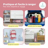Baignoire bébé pliable compacte DINO – Coussin & thermomètre inclus