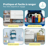 Baignoire bébé pliable compacte DINO – Coussin & thermomètre inclus