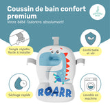 Baignoire bébé pliable compacte DINO – Coussin & thermomètre inclus