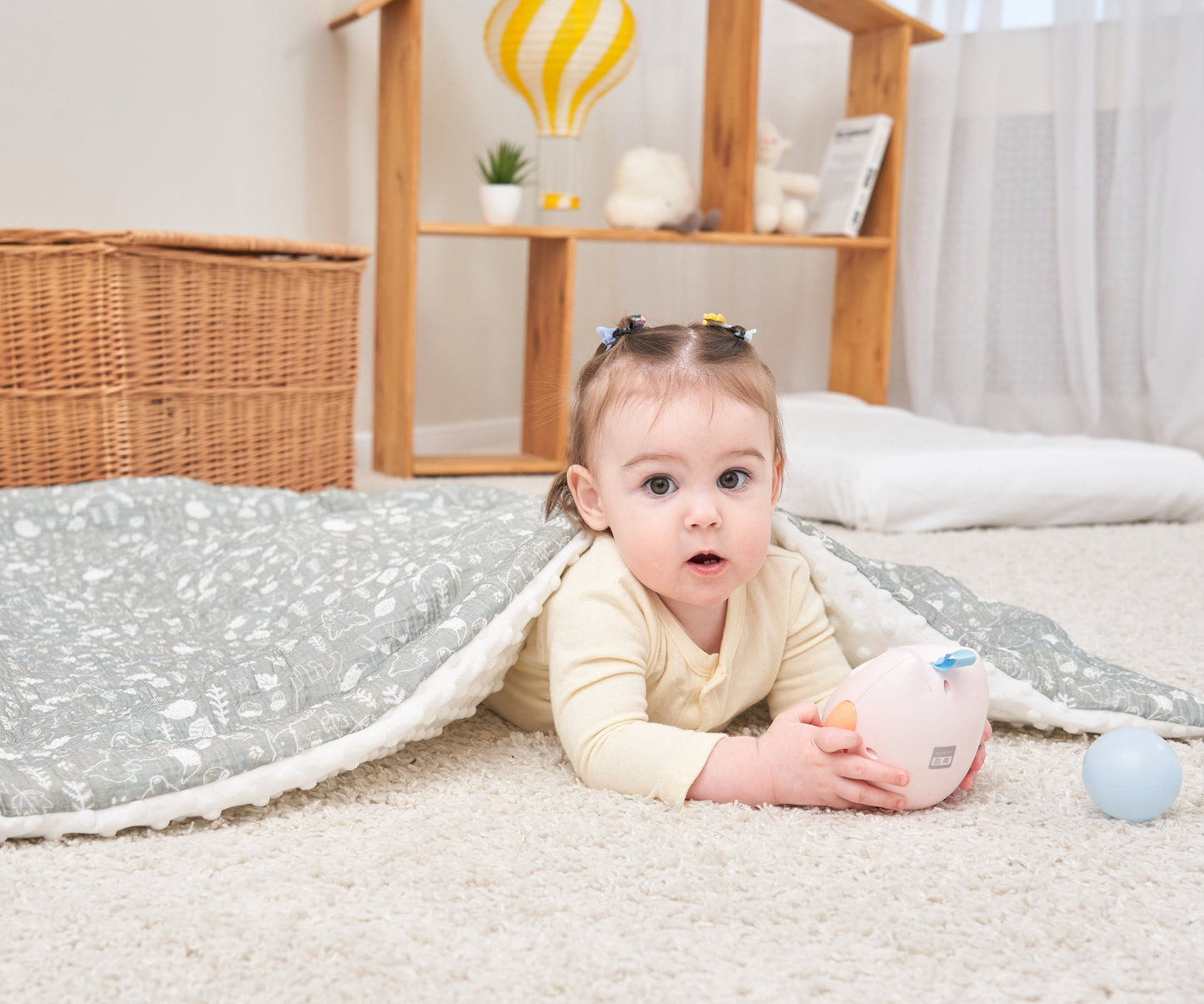 Couverture enfant en gaze de coton Oeko-Tex et minky