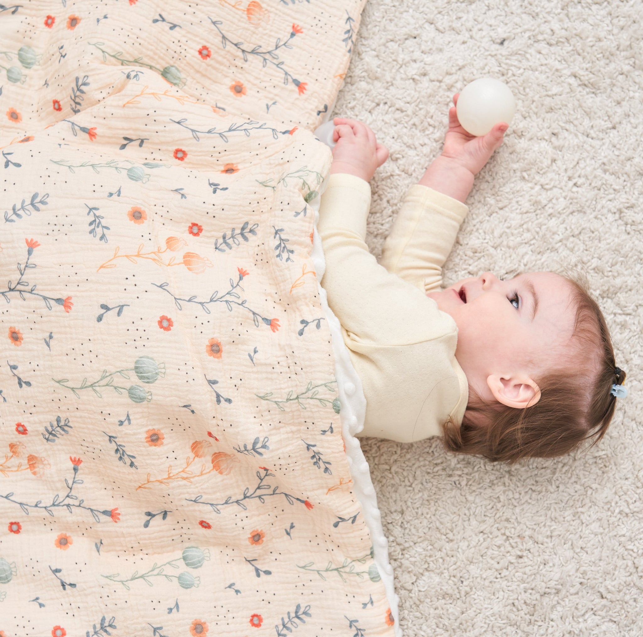 Couverture enfant en gaze de coton Oeko-Tex et minky