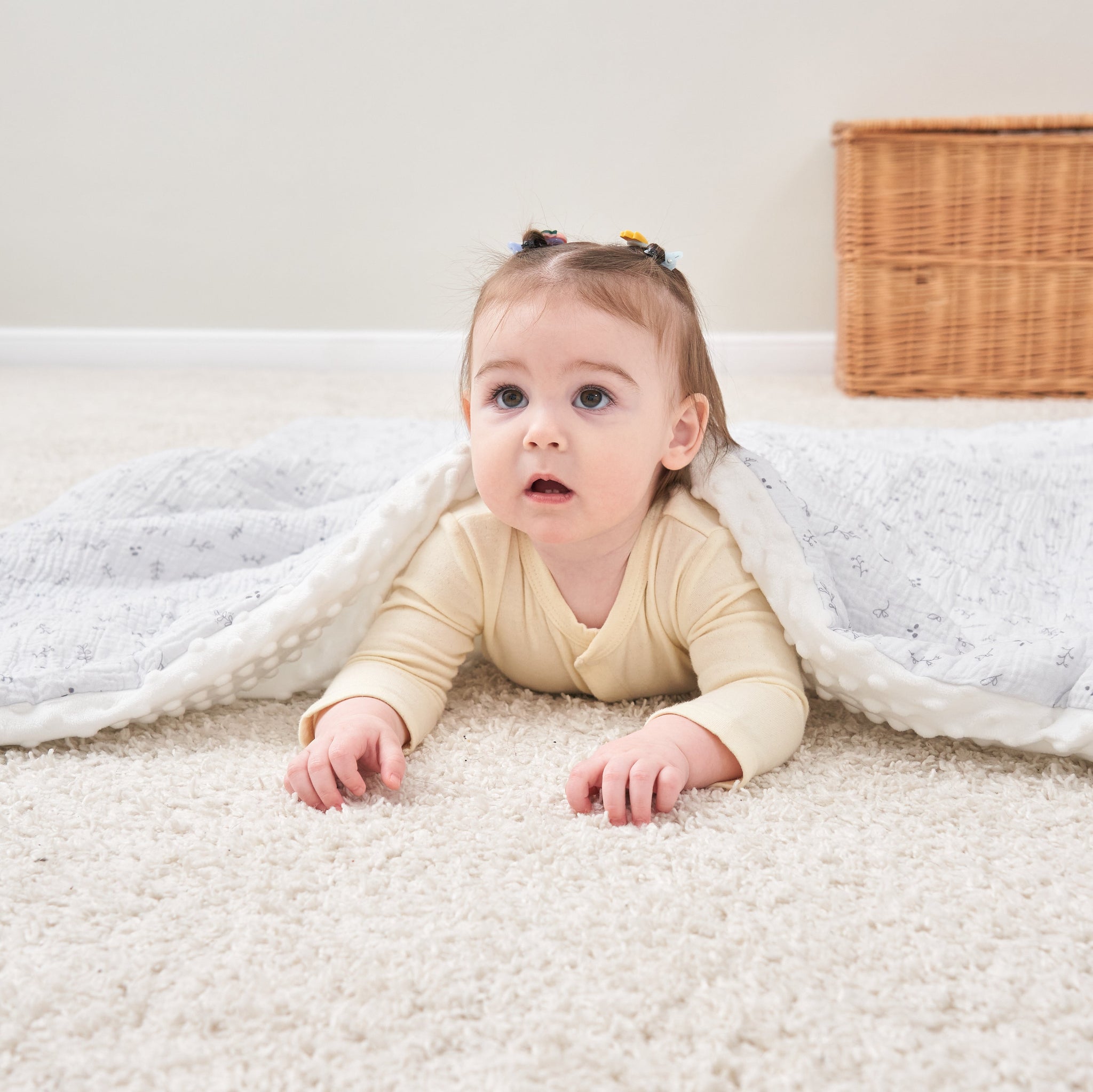 Couverture enfant en gaze de coton Oeko-Tex et minky