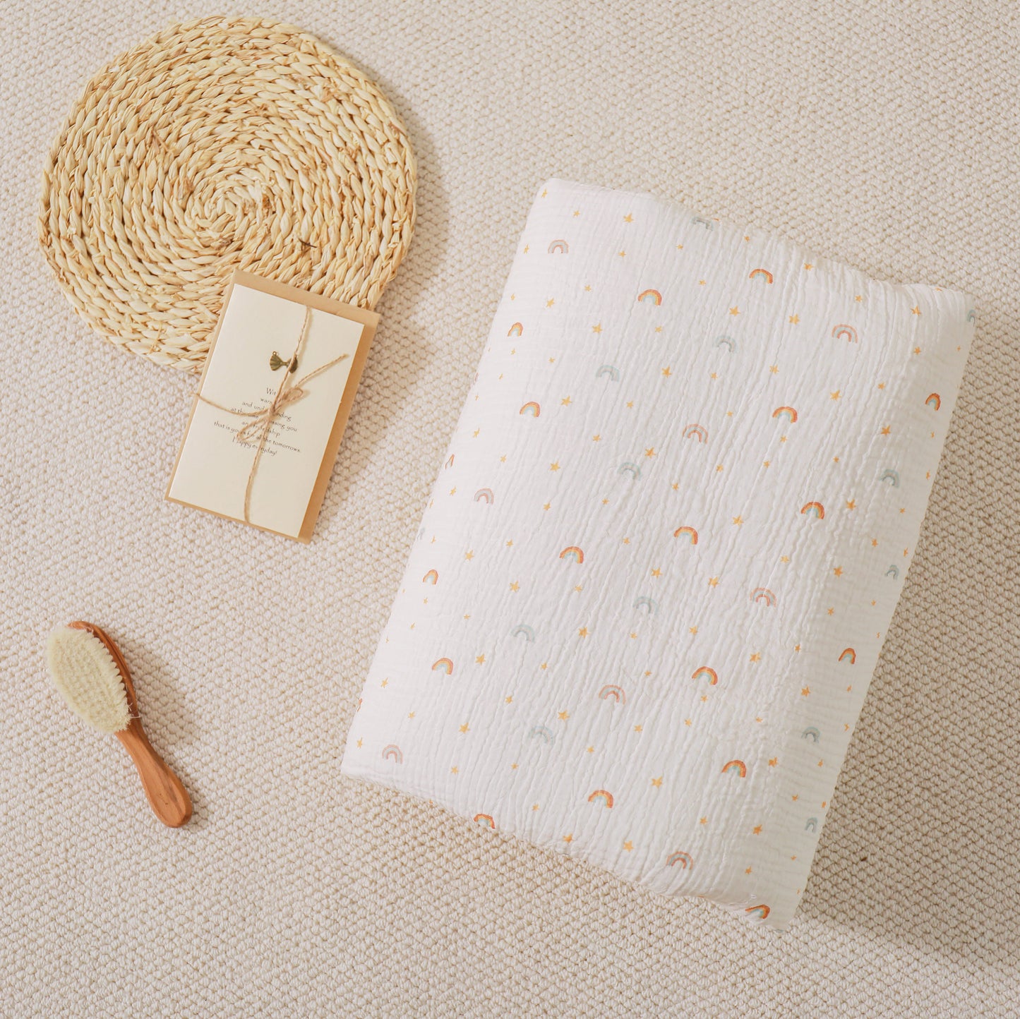 Couverture enfant en gaze de coton Oeko-Tex et minky