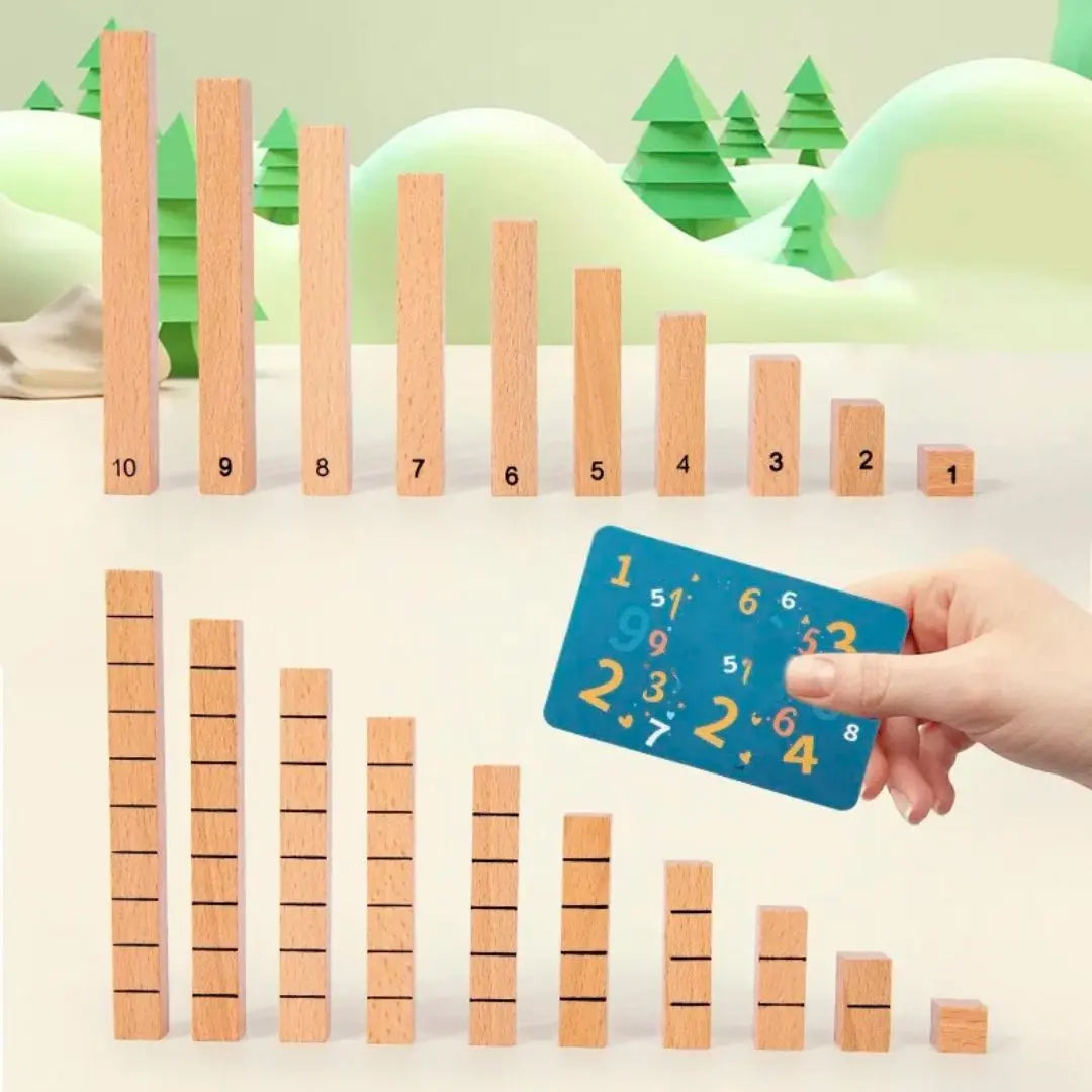 Montessori Wooden Digital Sticks - NumberStick™