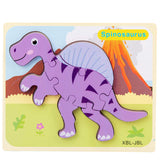 Puzzle 3D Dinosaure en Bois (Jouet Montessori)