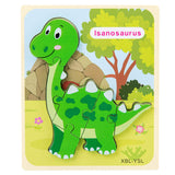 Puzzle 3D Dinosaure en Bois (Jouet Montessori)