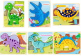 Puzzle 3D Dinosaure en Bois (Jouet Montessori)