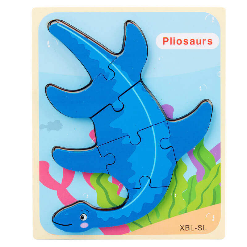 Puzzle 3D Dinosaure en Bois (Jouet Montessori)