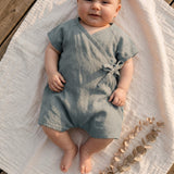 Barboteuse Été Bébé Kimono en Lin