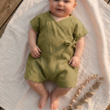 Barboteuse Été Bébé Kimono en Lin